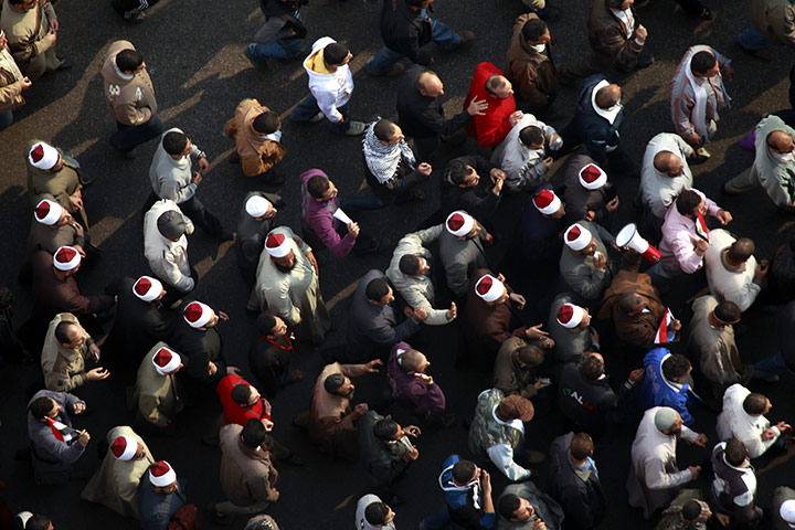 egypt day 18: Anti-government protesters and religious leaders in Cairo