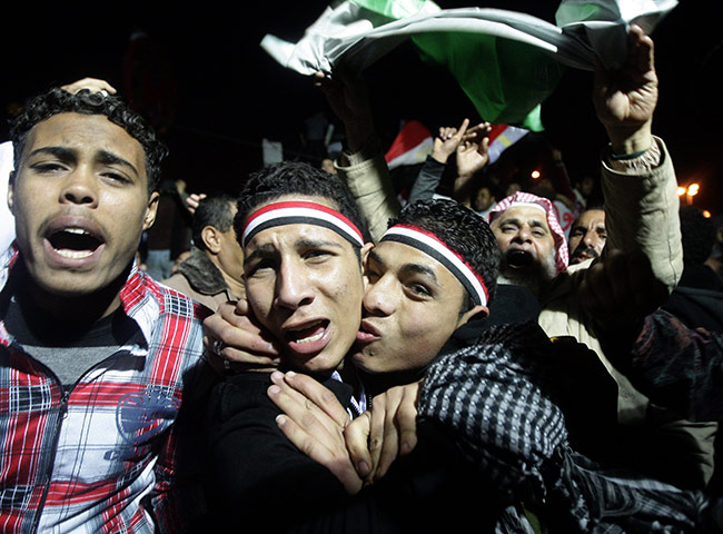 Cairo celebrates : Egyptians celebrate the removal of Mubarak from power
