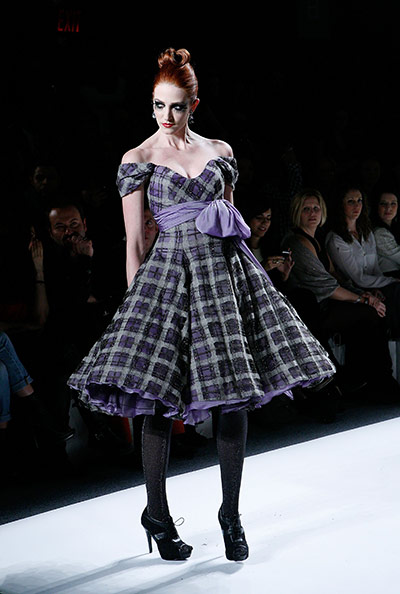 NY Fashion Week: Day 2 : A model wearing Venexiana