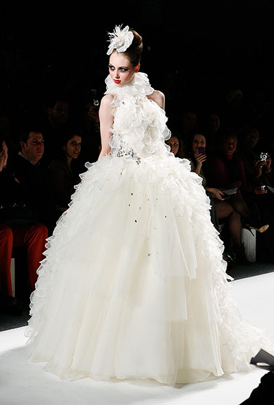 NY Fashion Week: Day 2 : A model wearing Venexiana