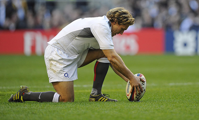 England v Italy: Jonny Wilkinson lines up a conversion