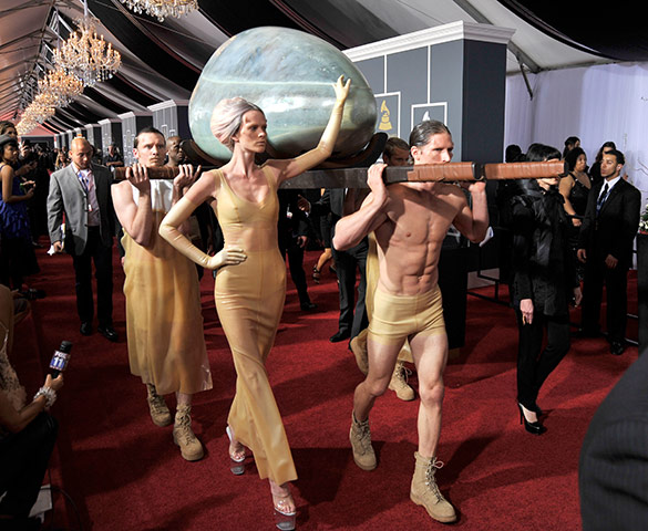Grammy Awards: Lady Gaga arrives at the Grammy Awards