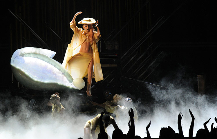 Grammy Awards: Lady Gaga performs onstage