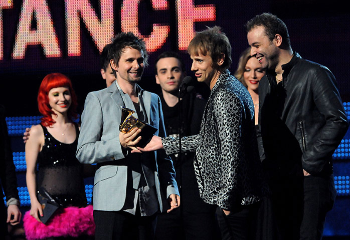 Grammy Awards: Band Muse onstage