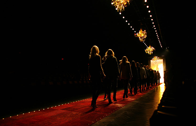 NY Fashion Week: Models before the Tommy Hilfiger collection show