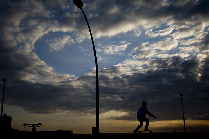 Valentine's Celebrations: A gap in the clouds appears to form a heart shape