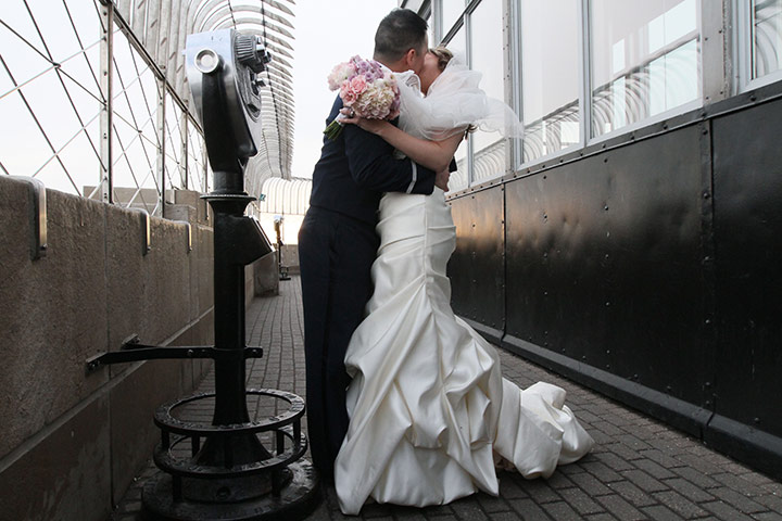 Valentine's Celebrations: A couple are wed at the Empire State Building in New York