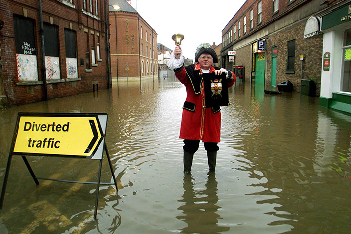 Floods 2000: JOHN REDPATH IN THE FLOODED STREETS OF YORK