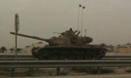 Bahrain army tanks
