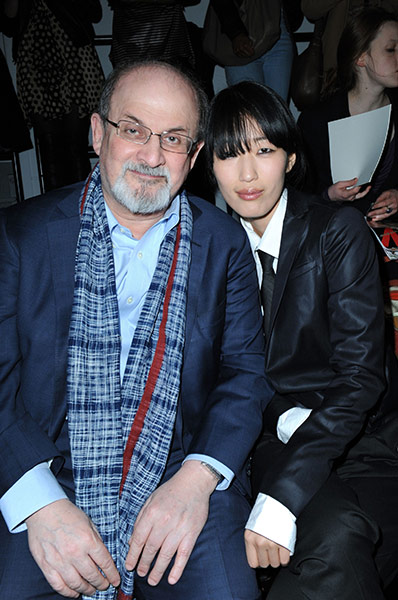 New York Fashion 160211: Salman Rushdie and Jihae Kim at the 3.1 Phillip Lim Fall 2011 fashion show