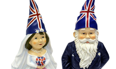 the royal wedding photos. Royal wedding gnomes from Bamp;Q,