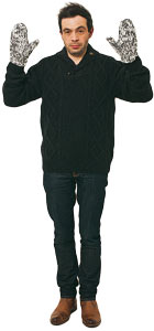 Alexis Petridis in mittens