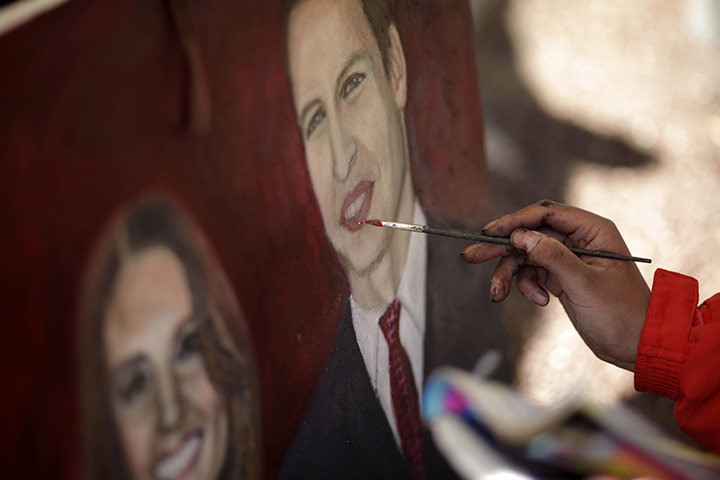 24 hours in pictures: Mexican teenager paints a portrait of  Prince William and Kate Middleton 