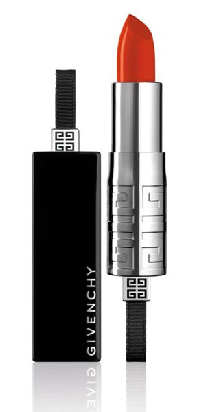 key trends: Bright lips: Givenchy Rouge Interdit Satin Lipstick 50 Candide Tangerine
