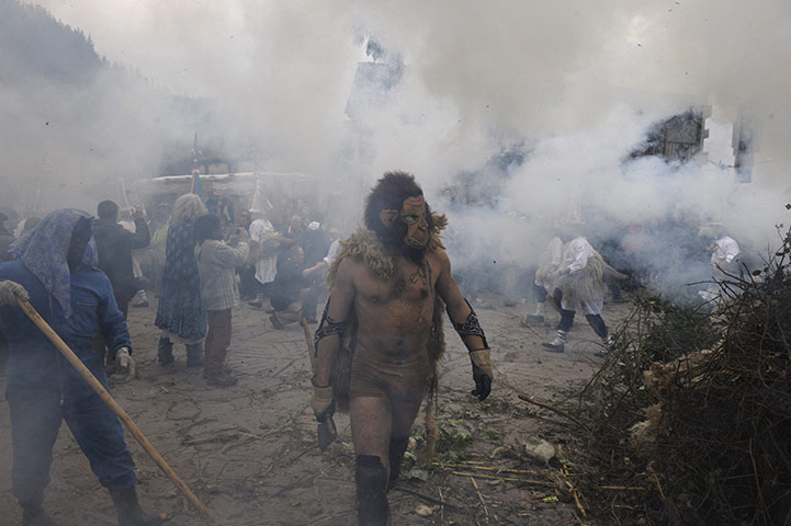 24 hours in pictures: carnival celebrations in Zubieta, Spain
