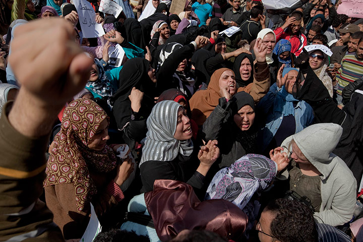 Sean Smith in Cairo: Protestors and demonstrators crowd Tahrir Square