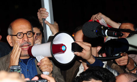 Mohamed Elbaradei protest 007 Mohamed ElBaradei urges world leaders to abandon Hosni Mubarak
