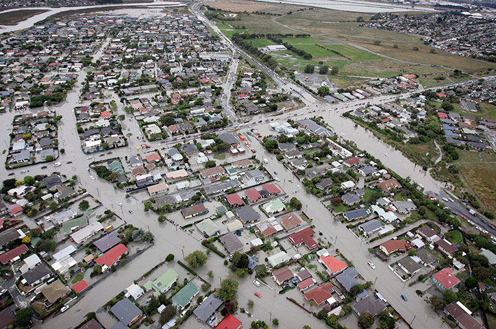 New Zealand aftermath: Eastern suburbs flooded in Christchurch