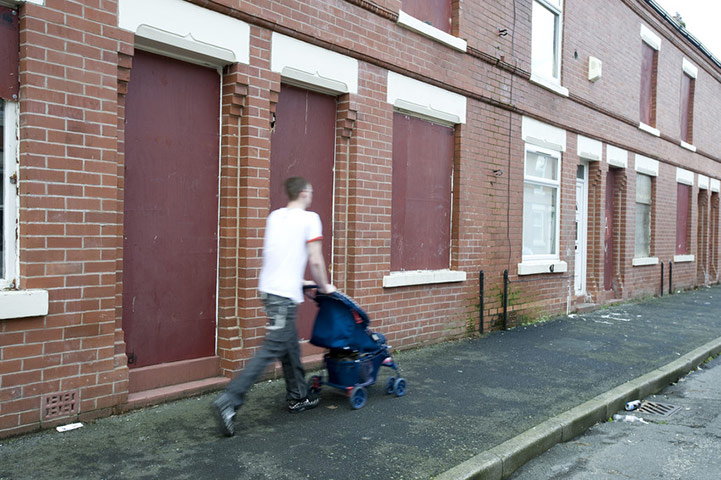 Severe Poverty: poverty boarded up houses