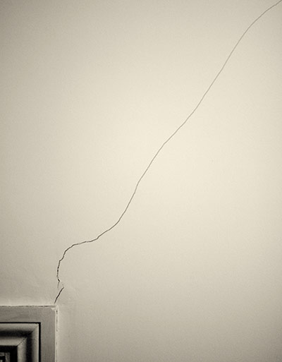 in pictures: broken: Crack in wall