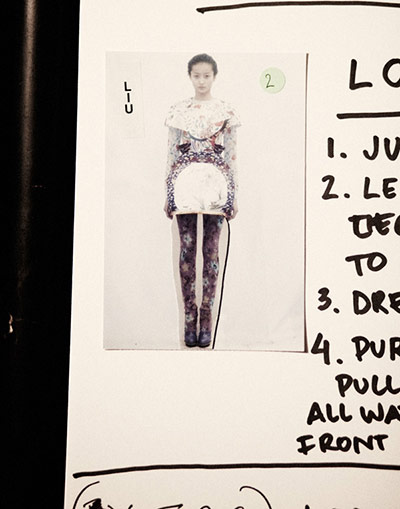 LFW: Mary Katrantzou: Backstage a Mary Katrantzou's LFW 2011 show