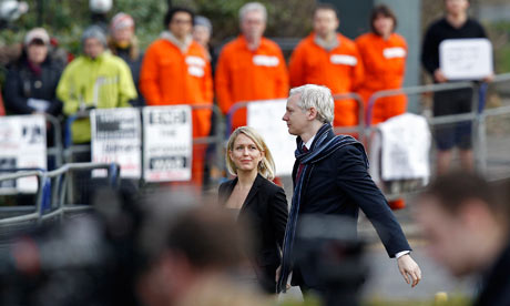 Julian Assange arrives at Belmarsh