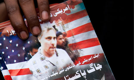 A flier calling on Pakistanis to demonstrate against attempts to release CIA agent Raymond Davis