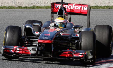 Formula  Drivers on Mclaren Formula One Driver Lewis Hamilton During A Training Session At