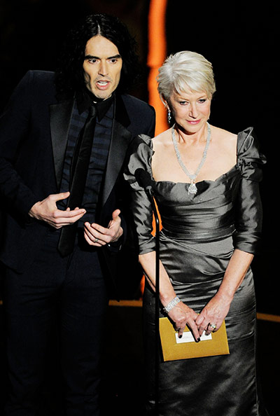Oscars 2011: winners: Russell Brand Helen Mirren