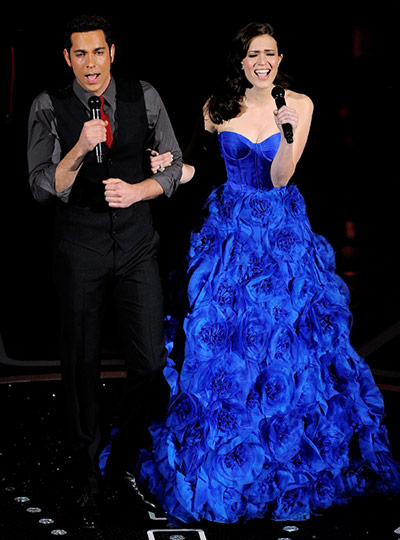 Oscars 2011: winners: Mandy Moore; Zachary Levi