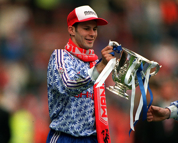 Giggs 20 Years: Ryan Giggs with the Rumbelows Cup after Manchester United beat Forest