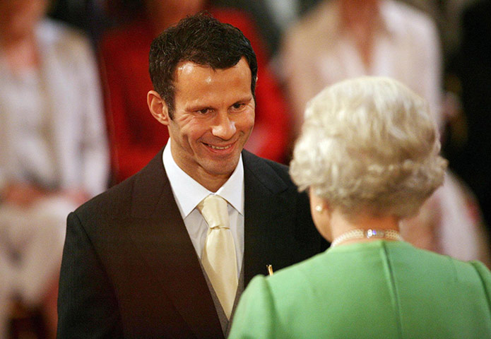 Giggs 20 Years: Manchester United and Wales footballer Ryan Giggs gets OBE