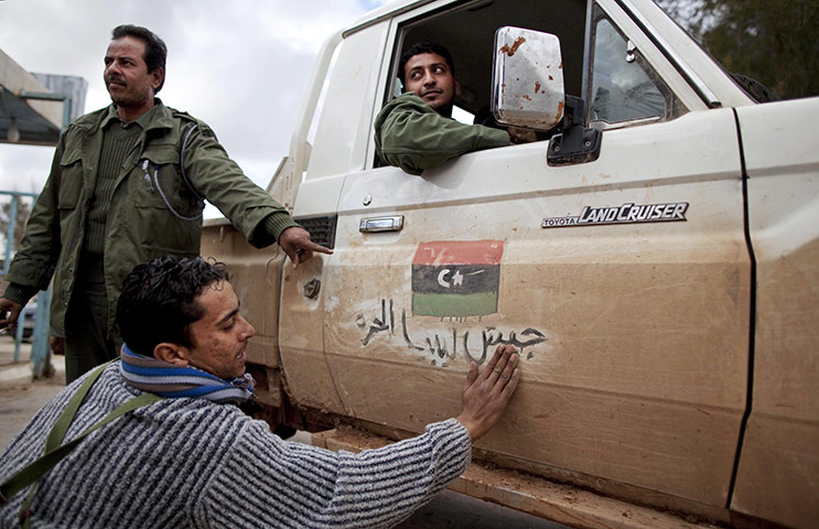 Benghazi celebrates: A Libyan rebel 