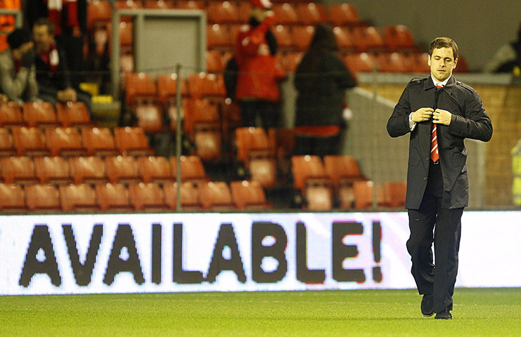 Wednesday Premier League:  Joe Cole prior to kick-off Barclays Premier League match at Anfield