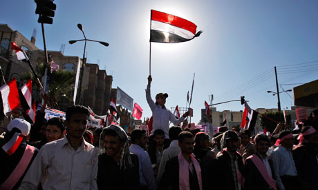 Protesters in Yemen