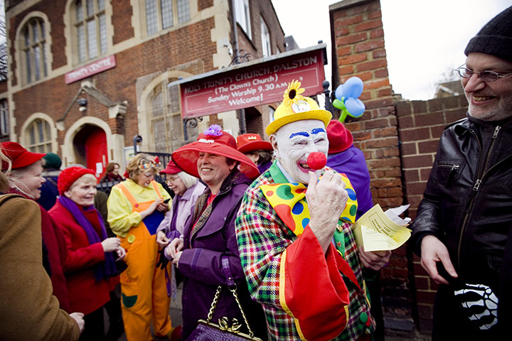Annual clowns gathering: Annual clowns gathering in Dalston 
