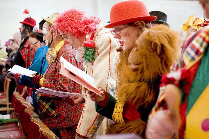 Annual clowns gathering: Annual clowns gathering in Dalston 