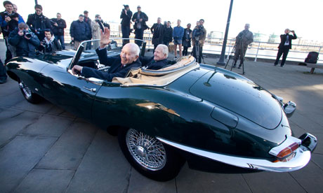 The Jaguar EType's first test driver Norman Dewis 91 takes retired