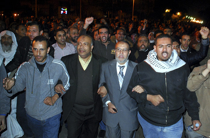 Muslim Brotherhood: Muslim Brotherhood senior members Essam el-Erian and Saad el-Katatni