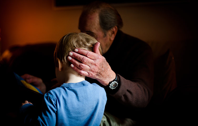 In pictures: affection: boy and grandfather