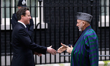 Hamid Karzai, David Cameron