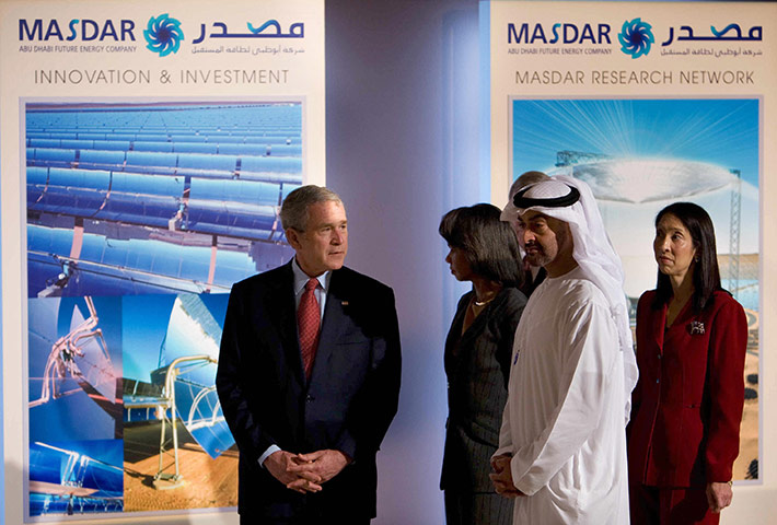 Masdar City: US President George W. Bush takes part i