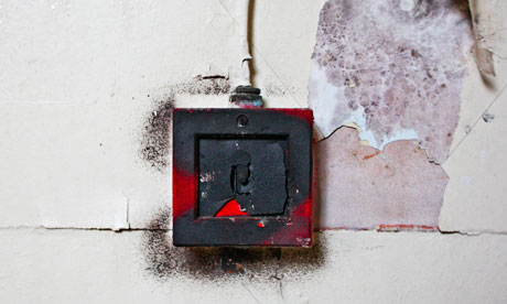 scorched fire alarm
