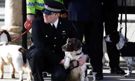 A Police officer with his dog