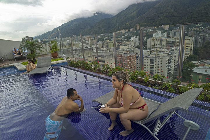 Venezuela Caracas : Caracas, Venezuela. Saturday on the roof of Pestana Hotel