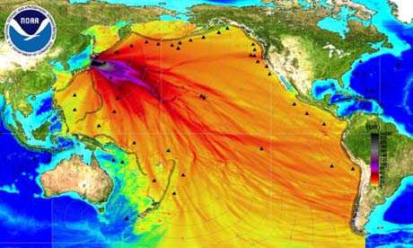 Tsunami height becomes radiation?