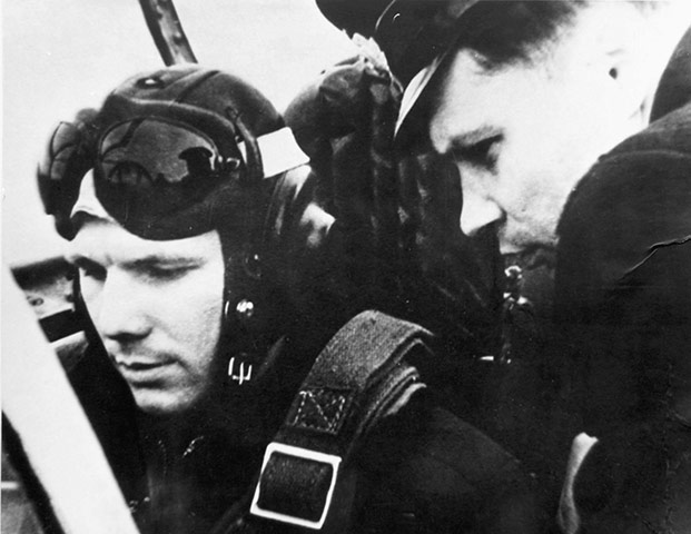 Yuri Gagarin: Gagarin during piloting practice