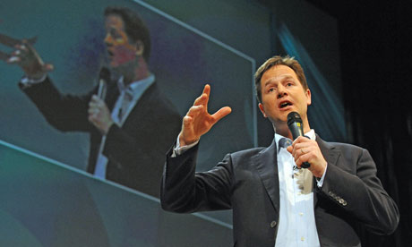 Nick Clegg at the Liberal Democrats' spring conference