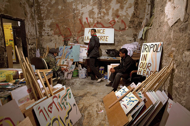 sean smith in libya: rebel media centre in Benghazi