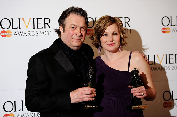 Olivier awards: Roger Allam and Nancy Carroll at the Olivier awards 2011